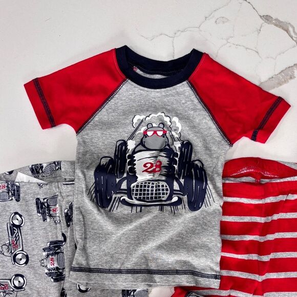 Carter's | NWOT Just One You Racecars Racing4 Piece Pajama Set Size 18M - Picture 5 of 13